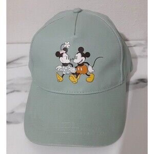 NWT DISNEY MICKEY MOUSE MINNIE MOUSE BASEBALL HAT CAP ALDI EXCLUSIVE GREEN